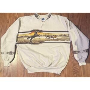 Vintage Horses Sweatshirt – Art Unlimited Sportswear (XL)